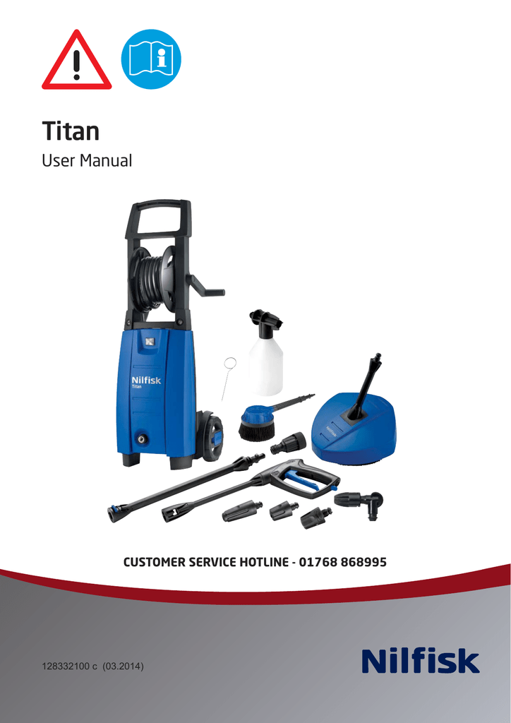 Nilfisk TITAN 1400W PRESSURE WASHER Instruction Manual Manualzz
