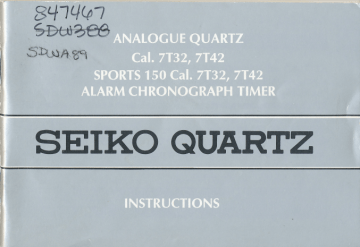 Seiko 7T32/7T42 | Manualzz