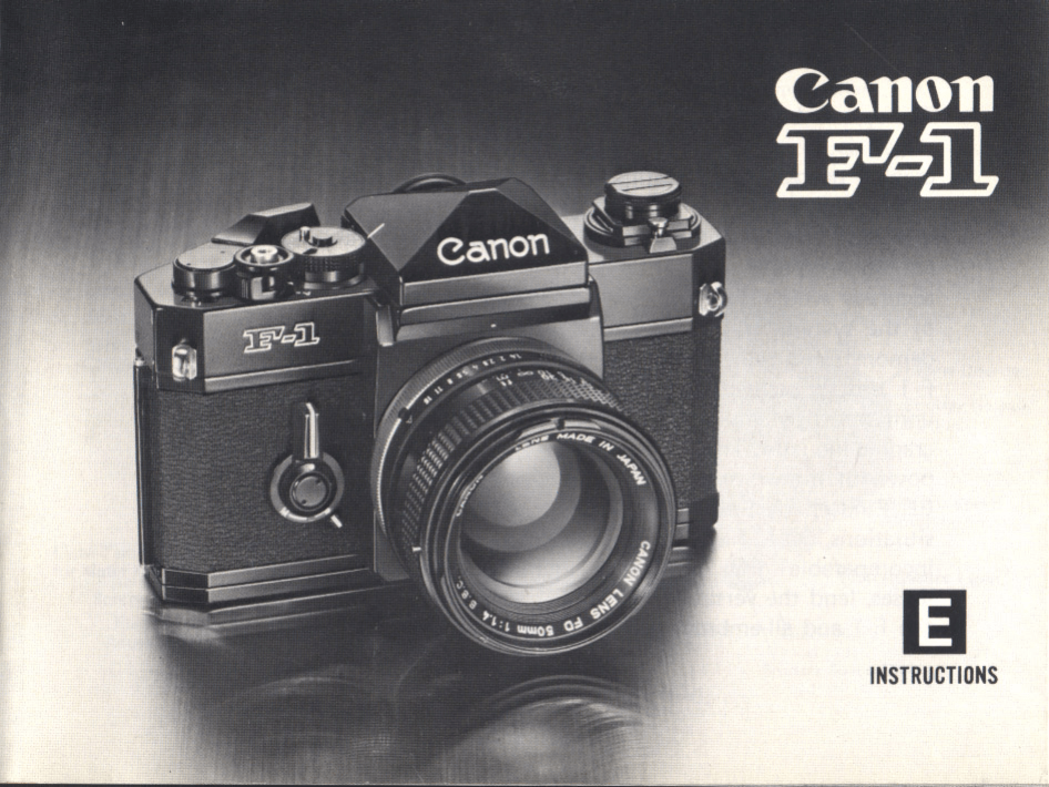1978 Canon F 1n Instructions Manualzz