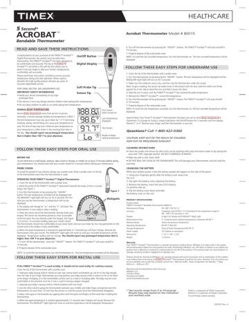 Bendable Thermometer Manualzz