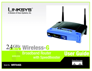 Linksys WRT54GS Network Router User manual | Manualzz
