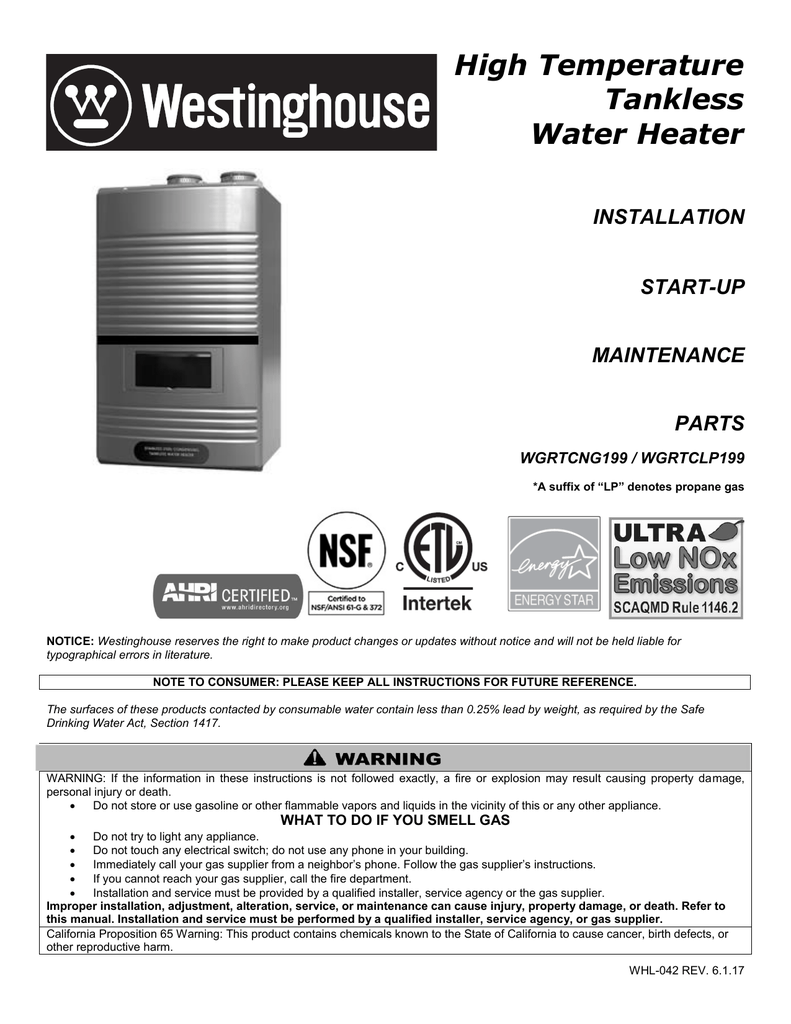 Westinghouse Manual Manualzz