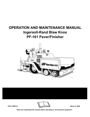 OPERATION AND MAINTENANCE MANUAL Ingersoll | Manualzz