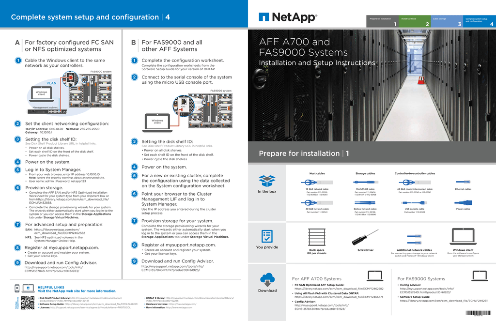 Netapp aff cluster interconnect switches free