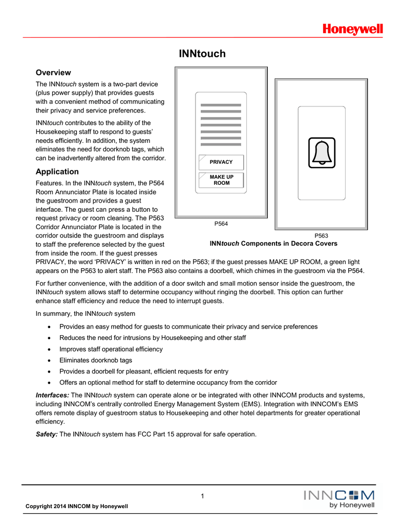 Inntouch Inncom By Honeywell Manualzz
