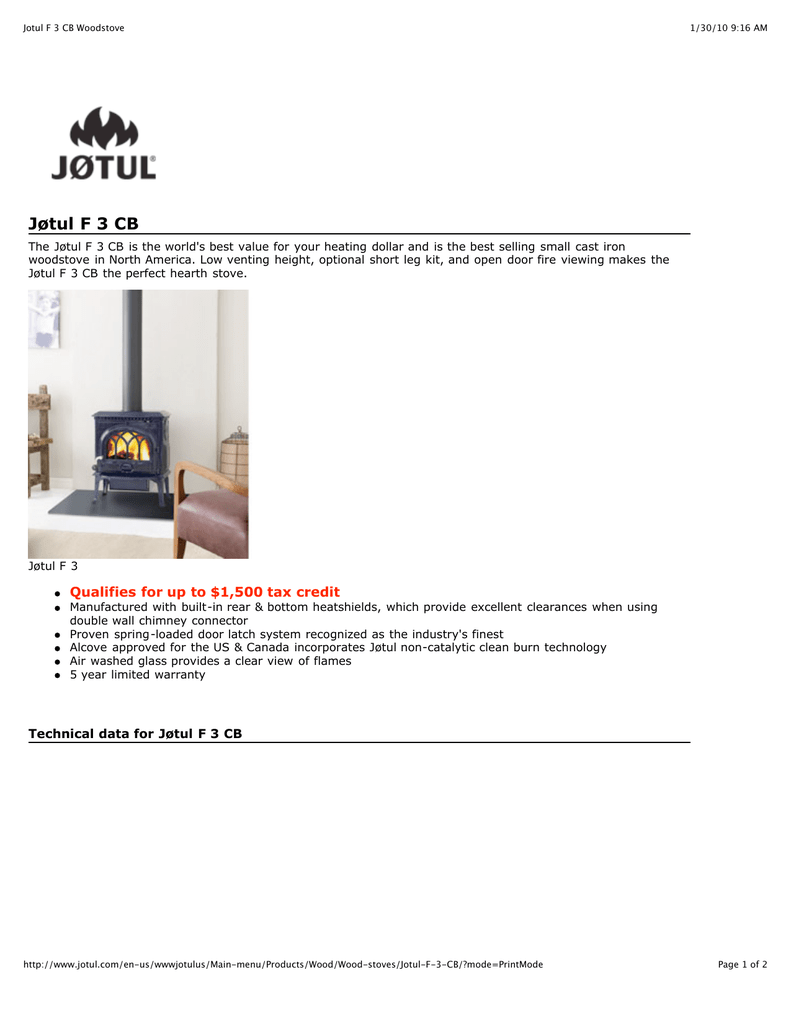 Jotul F 20 CB Woodstove  Manualzz Inside Menu Selling F&I Template