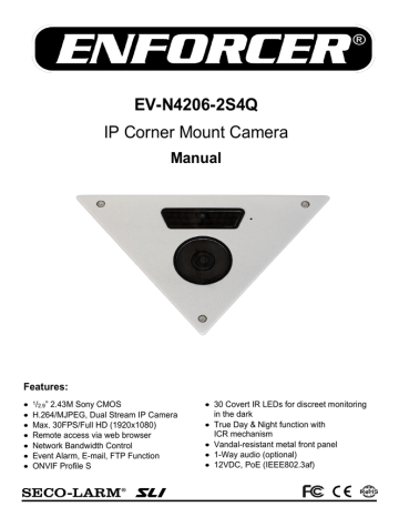 Seco-larm EV-4606-N3SBQ Corner Mount Camera 