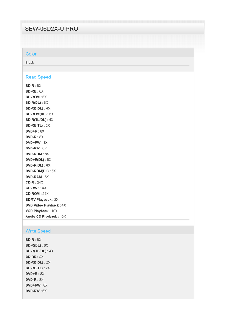 Sbw 06d2x U Pro Computer Direct Nz Manualzz