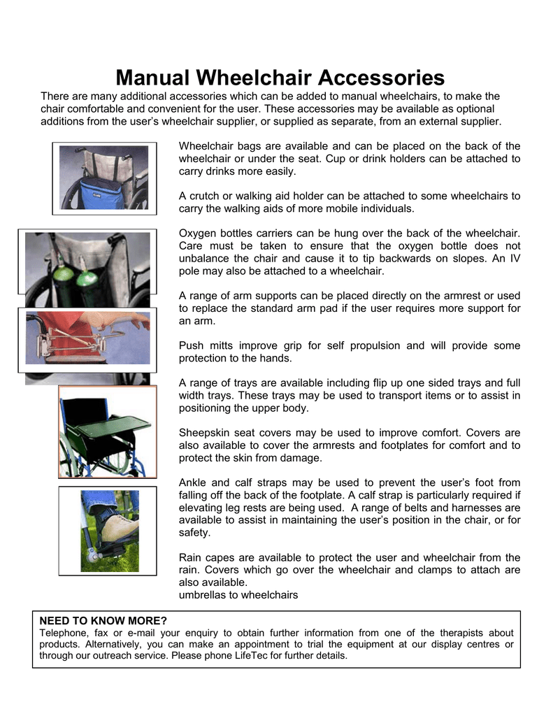 Manual Wheelchair Accessories Manualzz