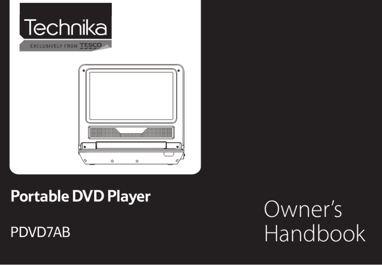 Technika PDVD7AB Portable DVD Player Manual Manualzz