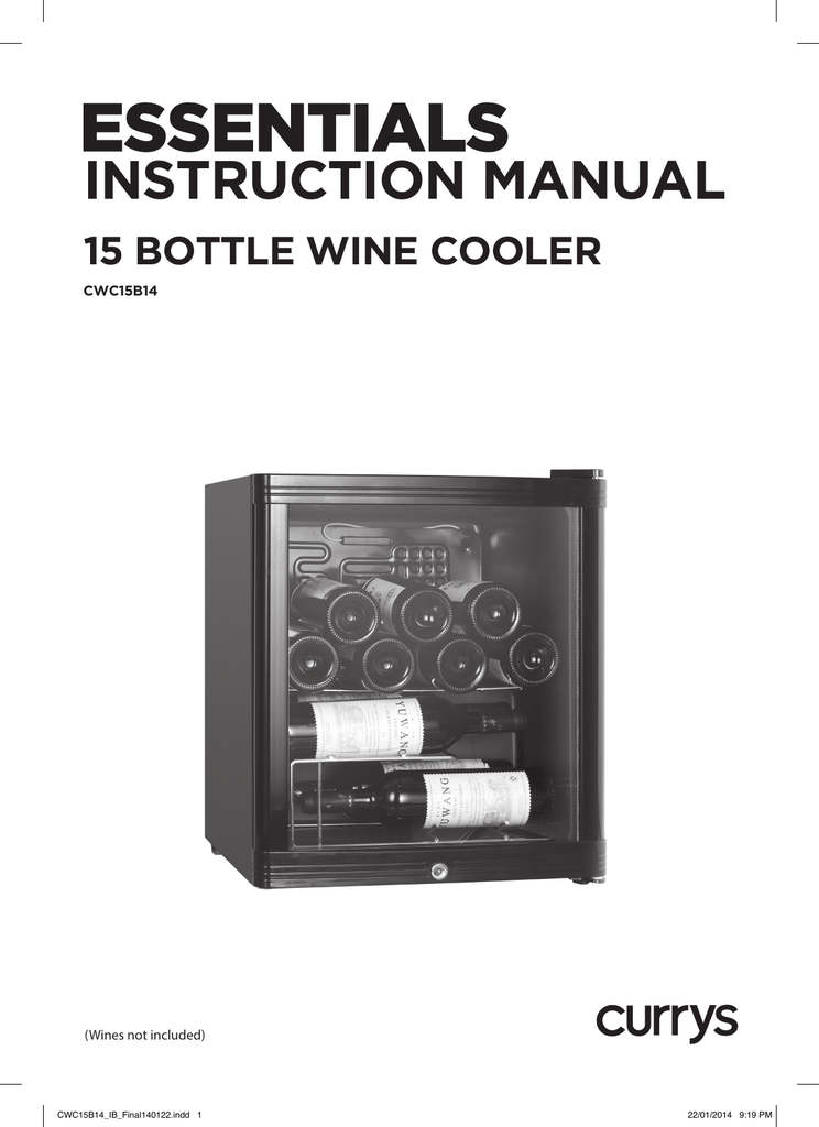 instruction manual 15 bottle wine cooler Manualzz