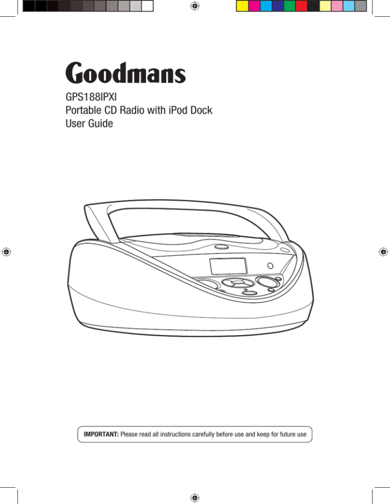 Gps188ipxi Portable Cd Radio With Ipod Dock Manualzz