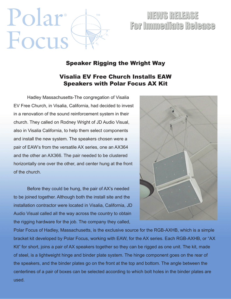 Speaker Rigging The Wright Way Visalia Ev Free Church Installs Speaker Rigging The Wright Way Visalia Ev Free Church Installs Manualzz