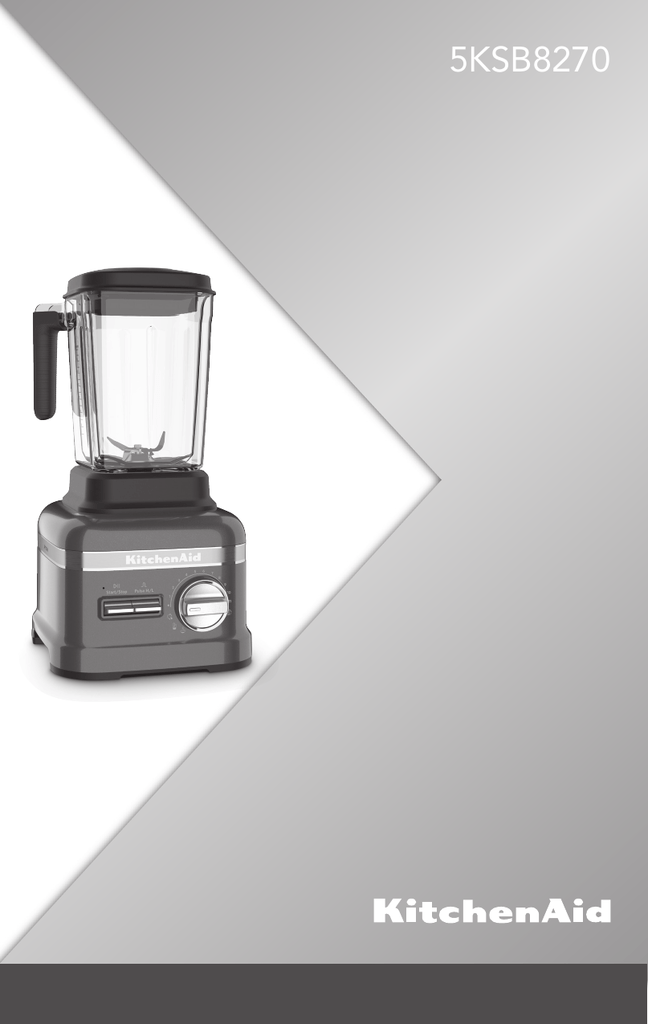 KitchenAid 5KSB8270ACA User manual Manualzz