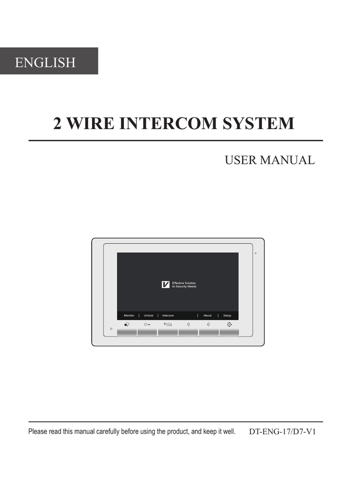 2 WIRE SYSTEM Manualzz