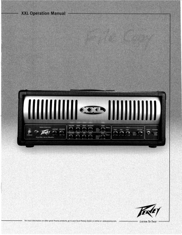 Peavey TransTube XXL Guitar Amplifier Operation Manual | Manualzz