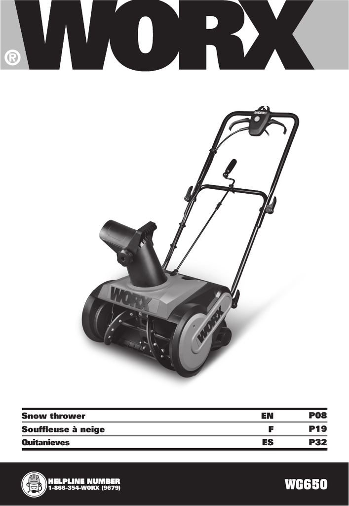 Worx WG650 User manual Manualzz