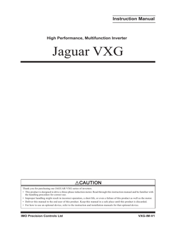 IMO Jaguar VXG Manual | Manualzz