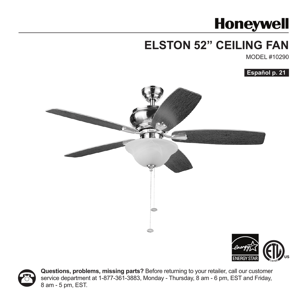 Honeywell 10290 03 Fan Manual Manualzz Com