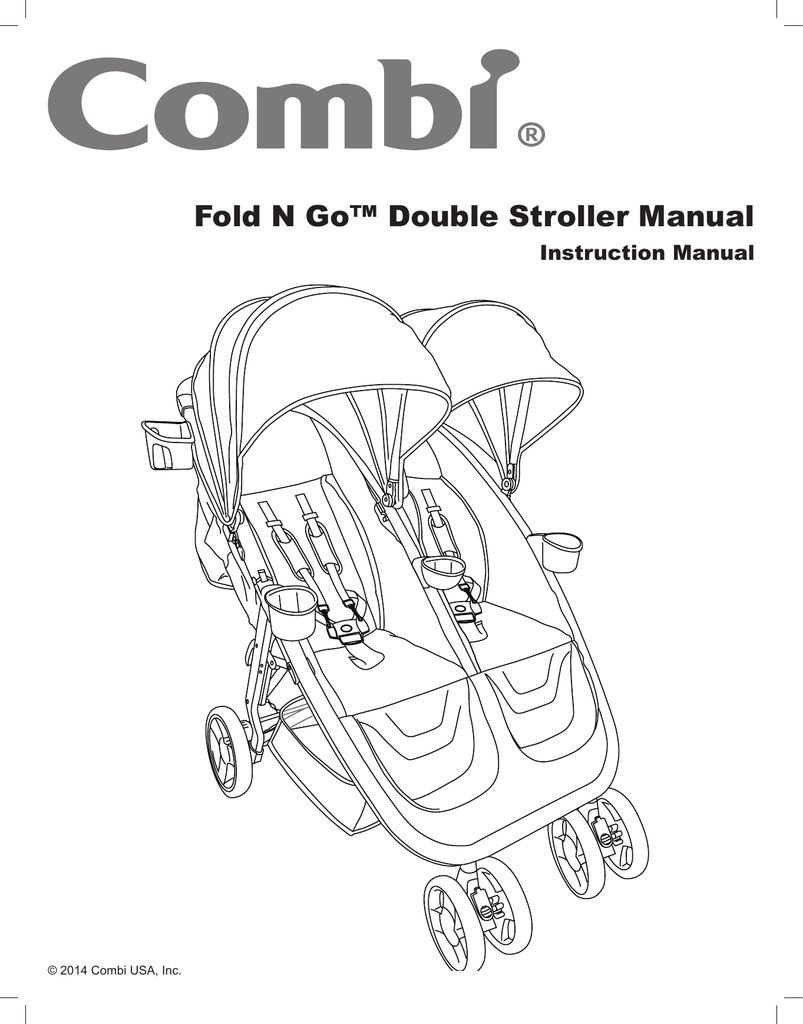 combi double stroller fold n go