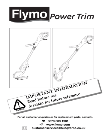 Om Flymo Power Trim 500 Power Trim 700 Manualzz