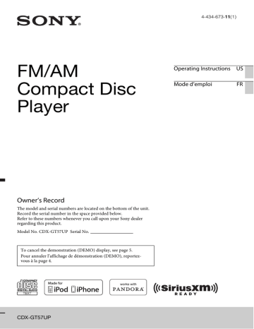 FM/AM Compact Disc Player | Manualzz