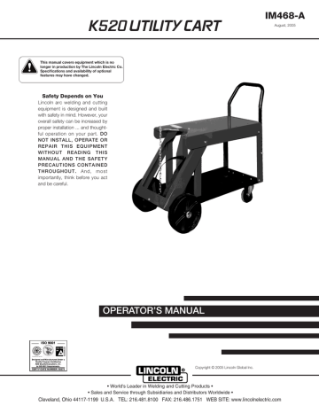 k520 utility cart | Manualzz