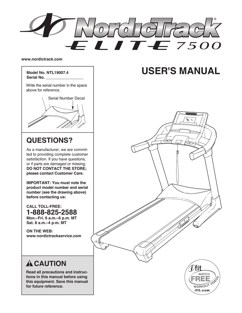 NordicTrack NTL19007.0 User manual | Manualzz