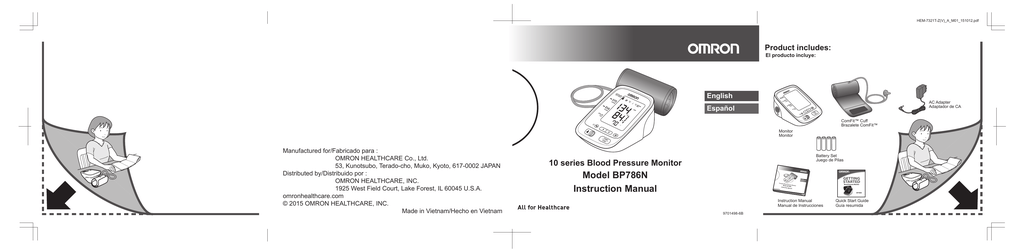 Omron Bp652 Instruction Manual