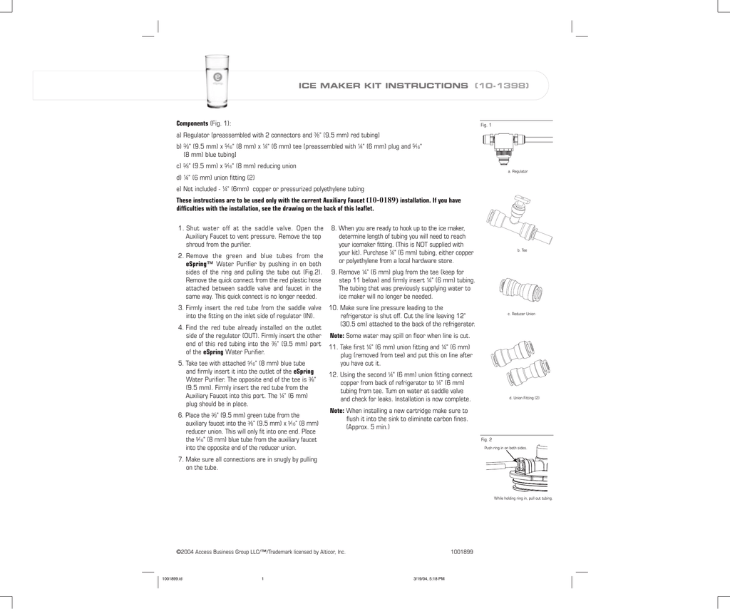 ESpring Ice Maker Refrigerator Hookup Kit Instal Amway, 52 OFF