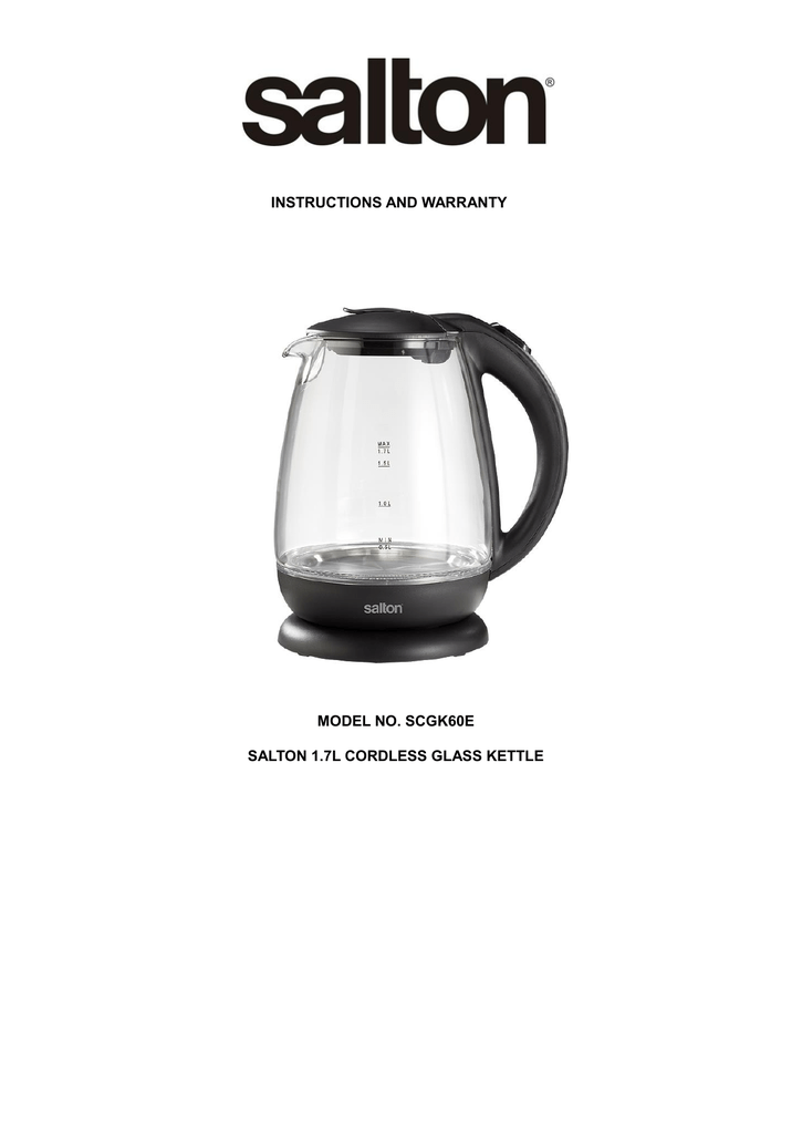 salton glass kettle