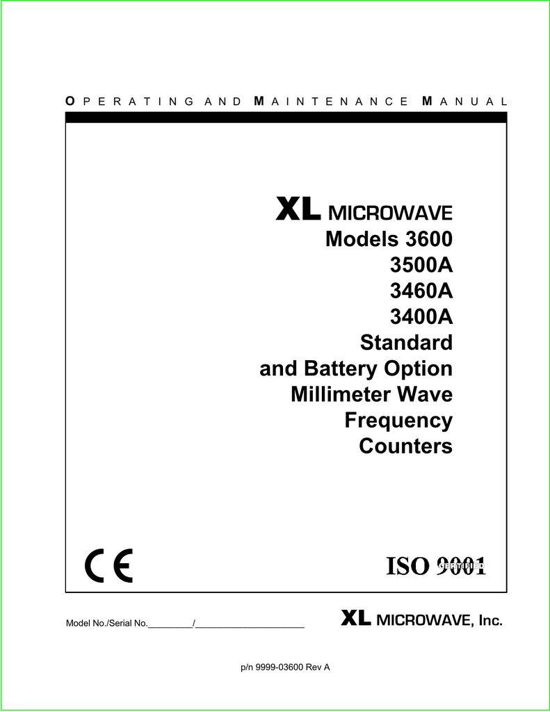 Ships today!! XL Microwave Frequency Counter Model 3201-3