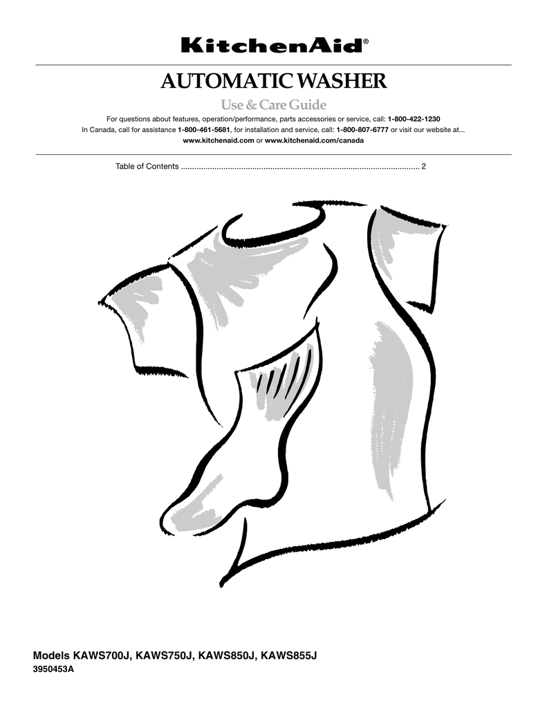 KitchenAid Washing Machine Repair Manualzz