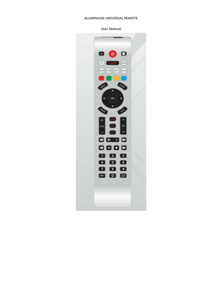 clear tunes tv remote code