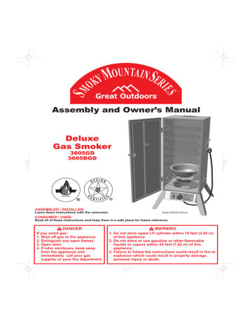 Landmann 3605GD Bbq And Gas Grill Owner's Manual | Manualzz