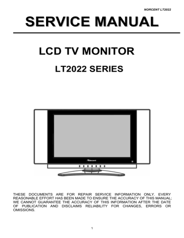 Norcent LT2022 SERIES Service manual | Manualzz