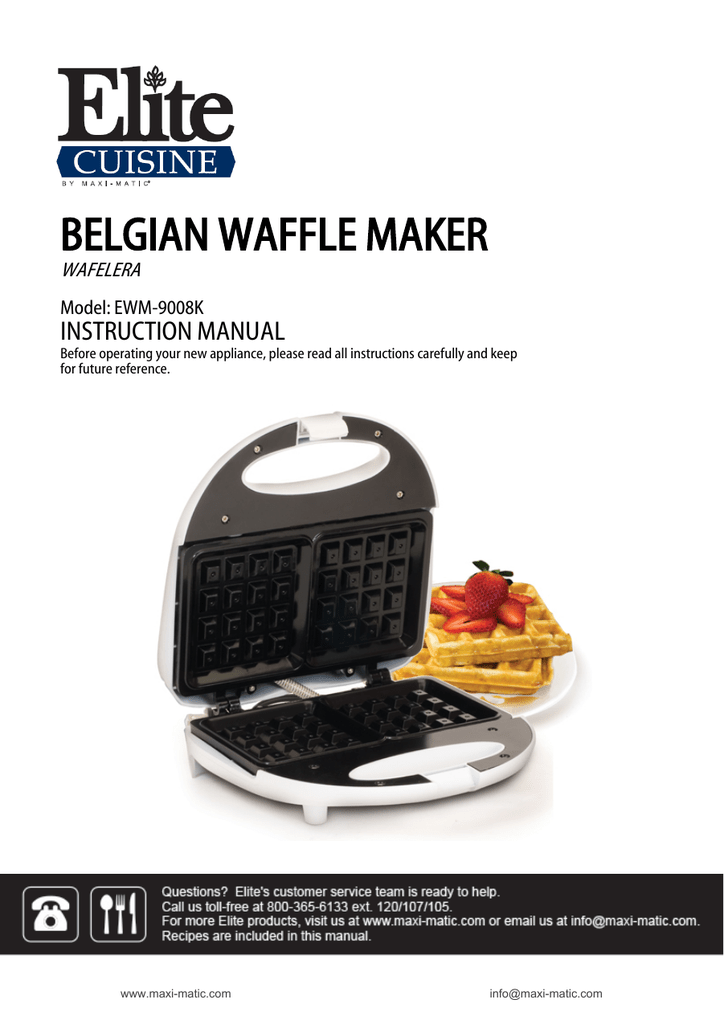 andrew james waffle maker instructions