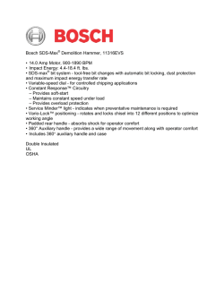 Bosch 11316EVS Specification User manual manualzz