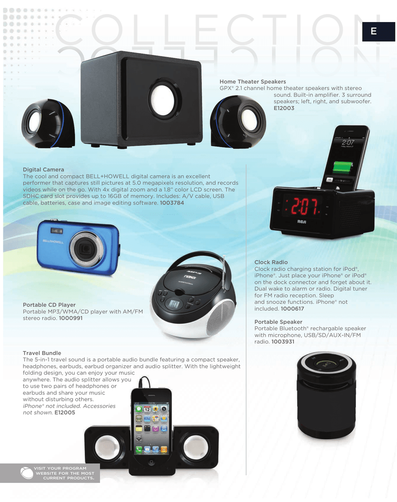 gpx 2.1 channel home theater speakers
