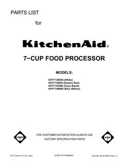 KitchenAid KFP715OB2 - Food Processor 