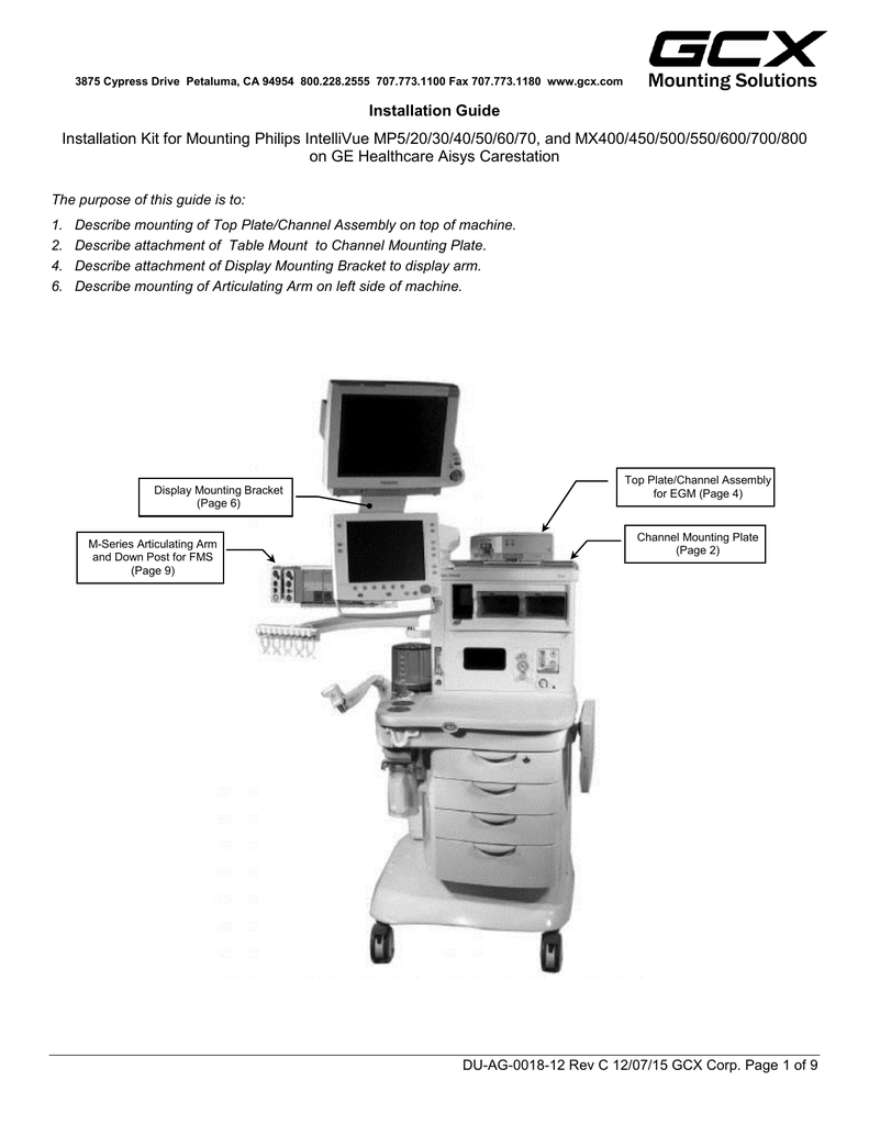 GCX Mounting Assembly Installation Guide | Manualzz