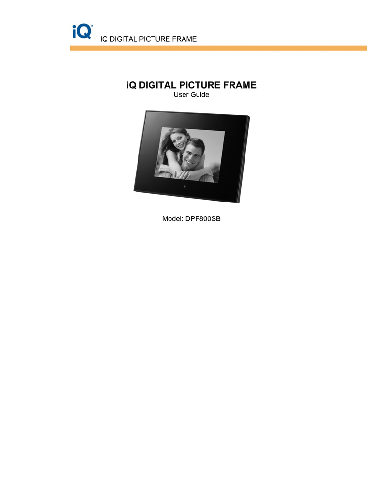 iQ DIGITAL PICTURE FRAME Manualzz