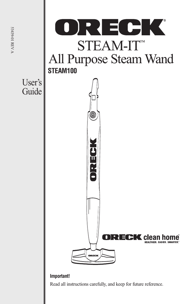 Oreck STEAMIT™ Manualzz