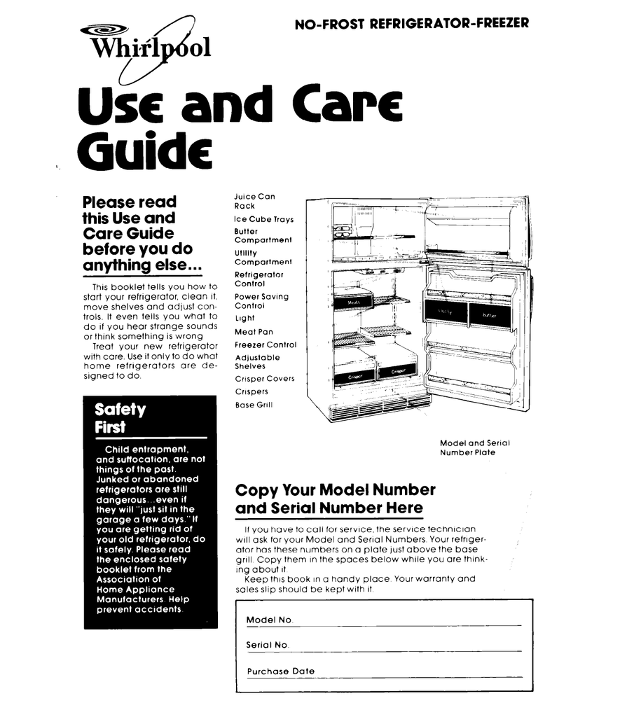 Whirlpool Refrigerator Repair Manual Manualzz