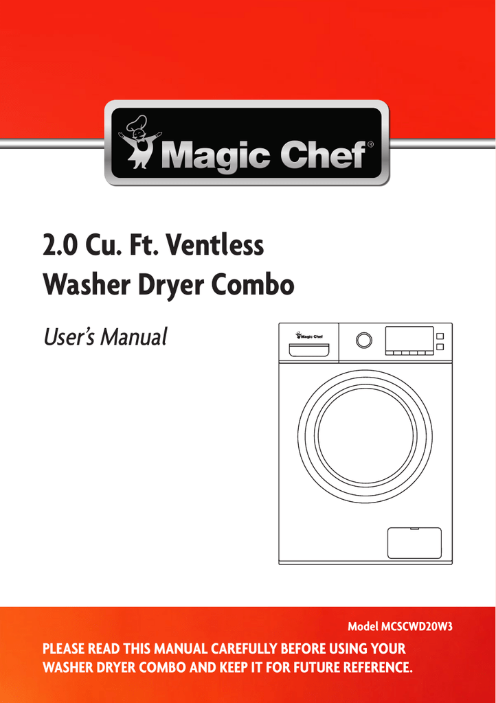 Magic Chef MCSCWD20W3 2.0 cu. ft. AllinOne Washer and Ventless