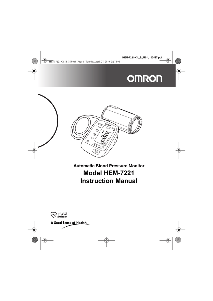 Model HEM 7221 Instruction Manual Manualzz