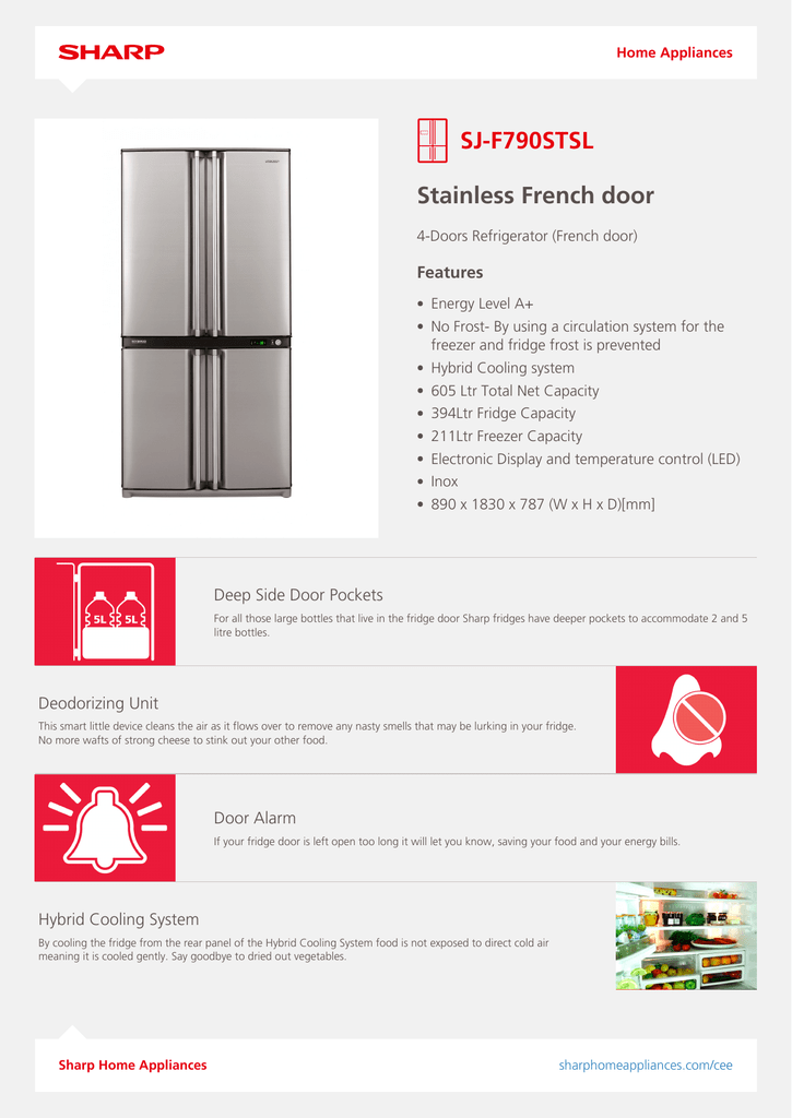 Specification Sheet For Sj F790stsl Manualzz Com