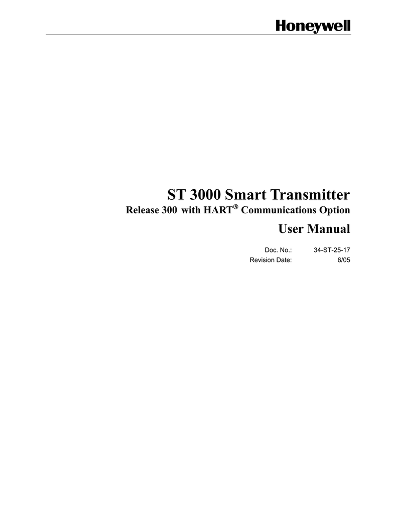 St 3000 Smart Transmitter Manualzz