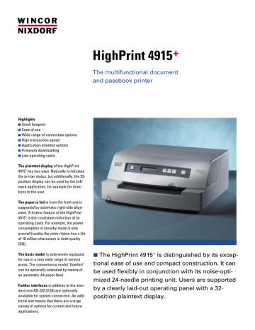 und xe OVP Farbbandkassette Wincor Nixdorf Neu für HighPrint 4915 