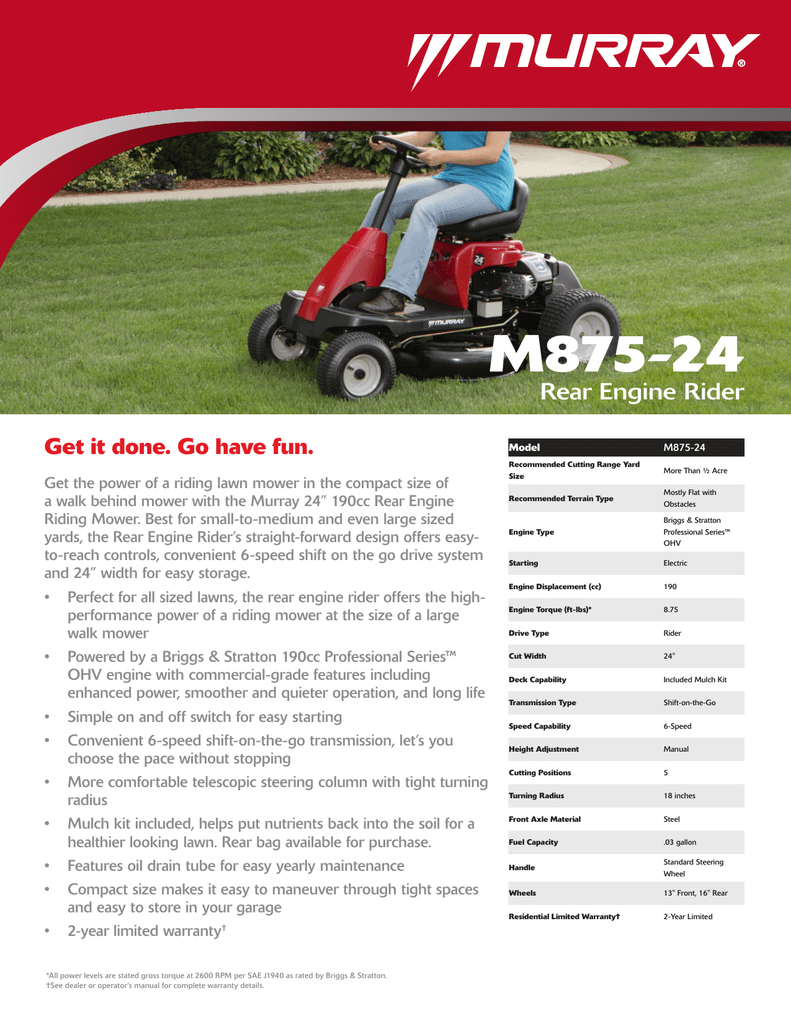 Troy-Bilt TB30B Riding Lawn Mower